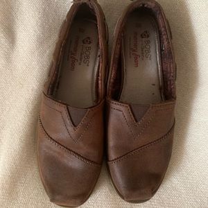 Bob’s from Skechers Brown Leather Slip-Ons
